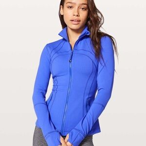 Lululemon Athletica cobalt Royal Blue Jacket Pipe Dream vented 8 medium